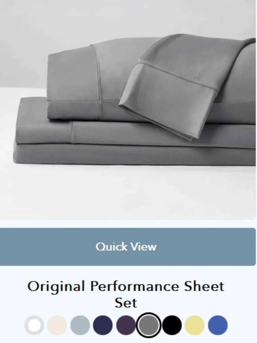 SHEEX Original Performance Cooling Sheets, Queen/Grey